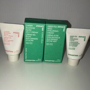 Innisfree Cherry Blossom Glow Jelly Cream AND Green tea seed cream NEW 0.50oz